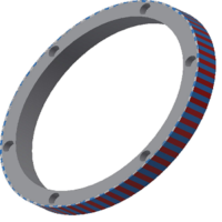 64 пара полюсов 1 кольцо кодера трека Радиальное чтение для магнитного кодера